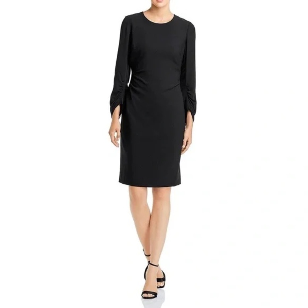Kobi Halperin Drew Ruched Sleeve Sheath Dress In Black Size 2